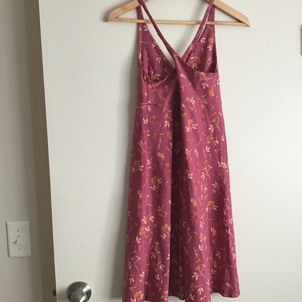 Patagonia Red Sheath Dress Sleeveless Halter Midi - Picture 2 of 9